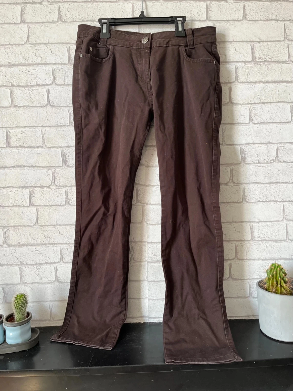 Pantalon droit brun – Taille 40 – In Extenso
